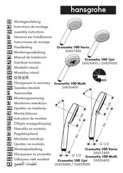 Hansgrohe Crometta 100 1jet 26828400 Instrucciones De Montaje