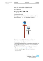 Endress+Hauser Liquiphant FTL62 Density Manual De Instrucciones Abreviado