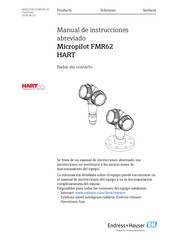 Endress+Hauser Micropilot FMR62 HART Manual De Instrucciones Abreviado