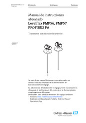 Endress+Hauser Levelflex FMP57 PROFIBUS PA Manual De Instrucciones Abreviado