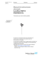 Endress+Hauser Levelflex FMP53 PROFIBUS PA Manual De Instrucciones Abreviado