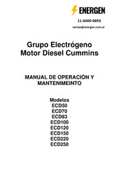 ENERGEN ECD150 Manual De Operación Y Mantenimeinto