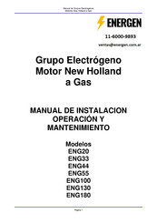 ENERGEN ENG130 Manual De Instalacion Operación Y Mantenimiento