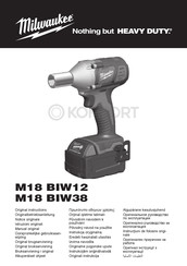 Milwaukee M18 BIW12 Manual Original