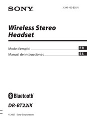 Sony DR-BT22iK Manual De Instrucciones