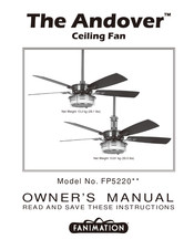 Fanimation Andover FP5220 Serie Manual Del Propietário