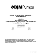 BJM Pumps KB55H Manual De Instalación, Operación Y Mantenimiento