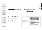 Marantz NR1606 Guía De Configuración Rápida