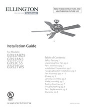 Craftmade Ellington GD52ABZ5 Guia De Instalacion