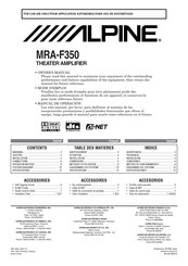 Alpine MRA-F350 Manual De Operación