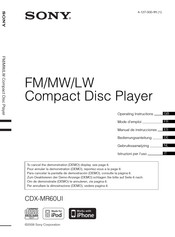 Sony CDX-MR60UI Manual De Instrucciones
