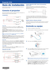 Epson PowerLite W16 Guia De Instalacion