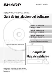 Sharp MX-B381 Guía De Instalación Del Software