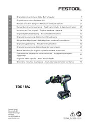 Festool TDC 18/4 Manual De Instrucciones