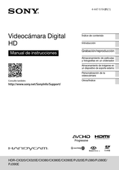 Sony Handycam HDR-CX320E Manual De Instrucciones