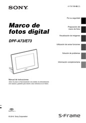 Sony S-Frame DPF-A73 Manual De Instrucciones