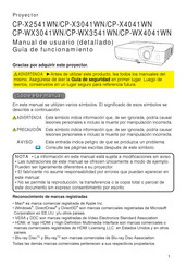 Hitachi CP-X4041WN Manual De Usuario (Detallado