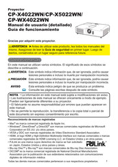 Hitachi CP-X4022WN Manual De Usuario