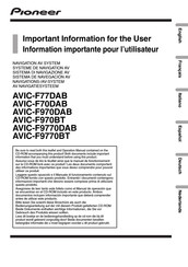 Pioneer AVIC-F9770BT Manual De Instrucciones