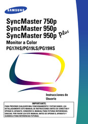 Samsung SyncMaster 750p Instrucciones De Usuario