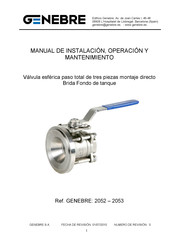 Genebre 2052 Manual De Instalación, Operación Y Mantenimiento