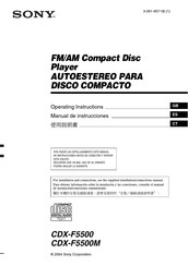 Sony CDX-F5500 Manual De Instrucciones