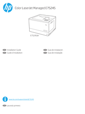 HP LaserJet E75245dn Guia De Instalacion