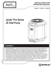 Zodiac Jandy Pro JE2500T Manual De Instrucciones