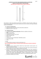 Ilumileds ILULDE001GNW Manual De Instrucciones Y Especificaciones