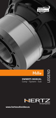 Hertz Mille ML 2000.3 Manual Del Proprietário