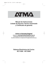 ATMA BC7200E Manual De Instrucciones