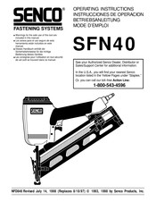 Senco SFN40 Instrucciones De Operación