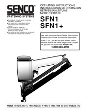 Senco SFN1+ Instrucciones De Operación