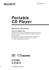 Sony Walkman D-E880 Manual De Instrucciones