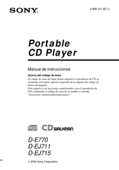 Sony Walkman D-E770 Manual De Instrucciones