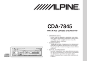 Alpine CDA-7845 Manual De Operación