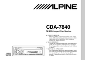 Alpine CDA-7840 Manual De Operación