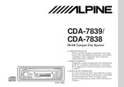 Alpine CDA-7839 Manual De Operación