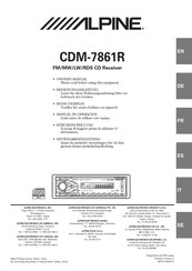 Alpine CDM-7861R Manual De Operación