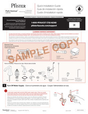 Pfister Park Avenue LG49-FE0 Guía De Instalación Rápida