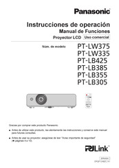 Panasonic PT-LB355 Instrucciones De Operación