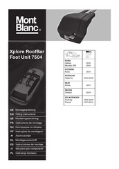 Mont Blanc Xplore RoofBar Foot Unit 7504 Instrucciones De Montaje