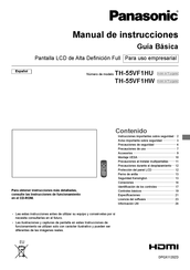 Panasonic TH-55VF1HW Manual De Instrucciones