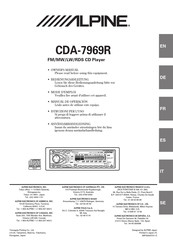 Alpine CDA-7969R Manual De Operación