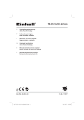 EINHELL TE-CS 18/165 Li Solo Manual De Instrucciones