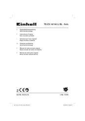 EINHELL TE-CS 18/190 Li BL - Solo Manual De Instrucciones