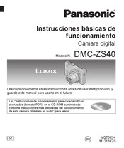 Panasonic Lumix DMC-ZS40 Instrucciones Básicas De Funcionamiento