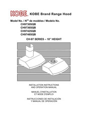 KOBE CH9736SQB Instrucciones De Instalación Y Manual De Operación