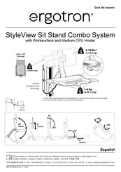 Ergotron StyleView Sit Stand Combo System Guia Del Usuario