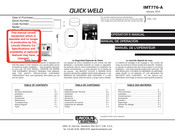 Lincoln Electric QUICK WELD IMT776-A Manual De Operación